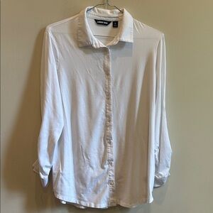 Lands' End Women's Classic White Button Down Shirt